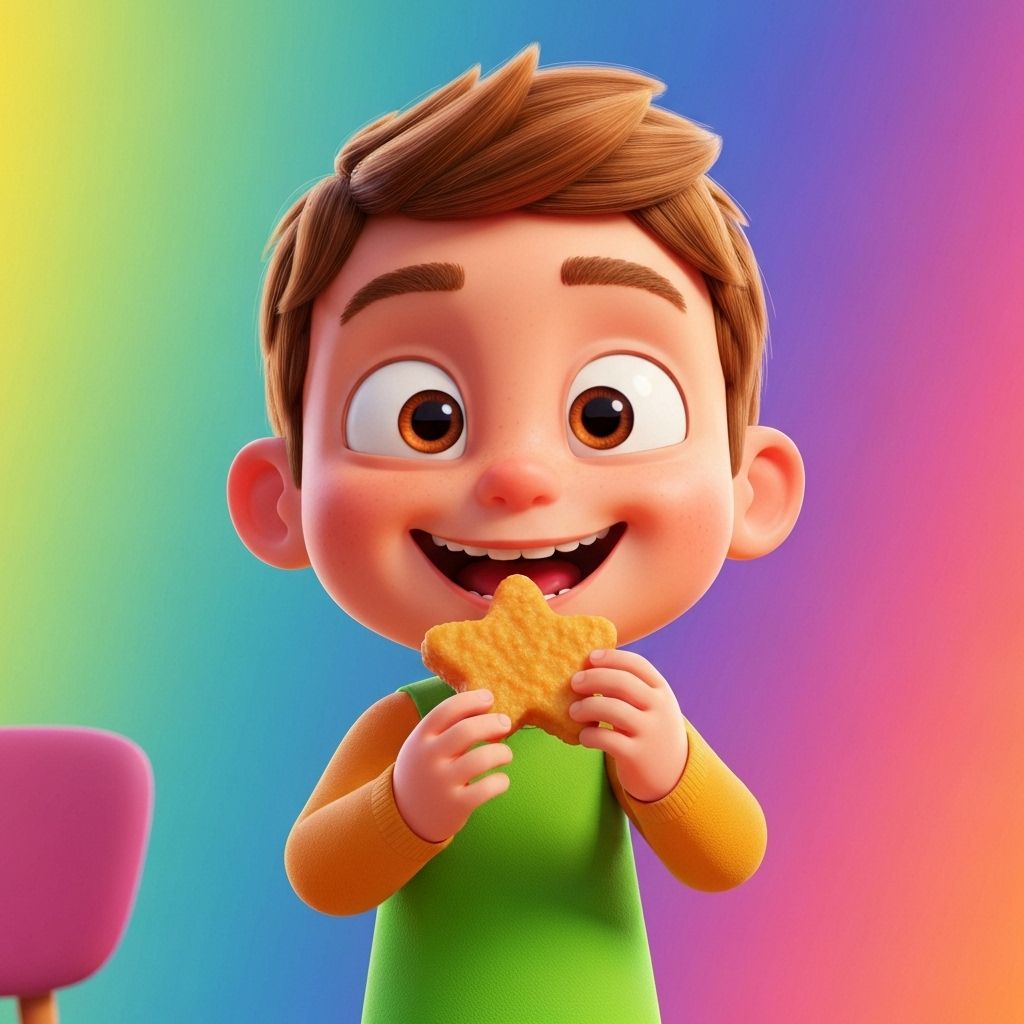 Chicken Stars Kid Eating