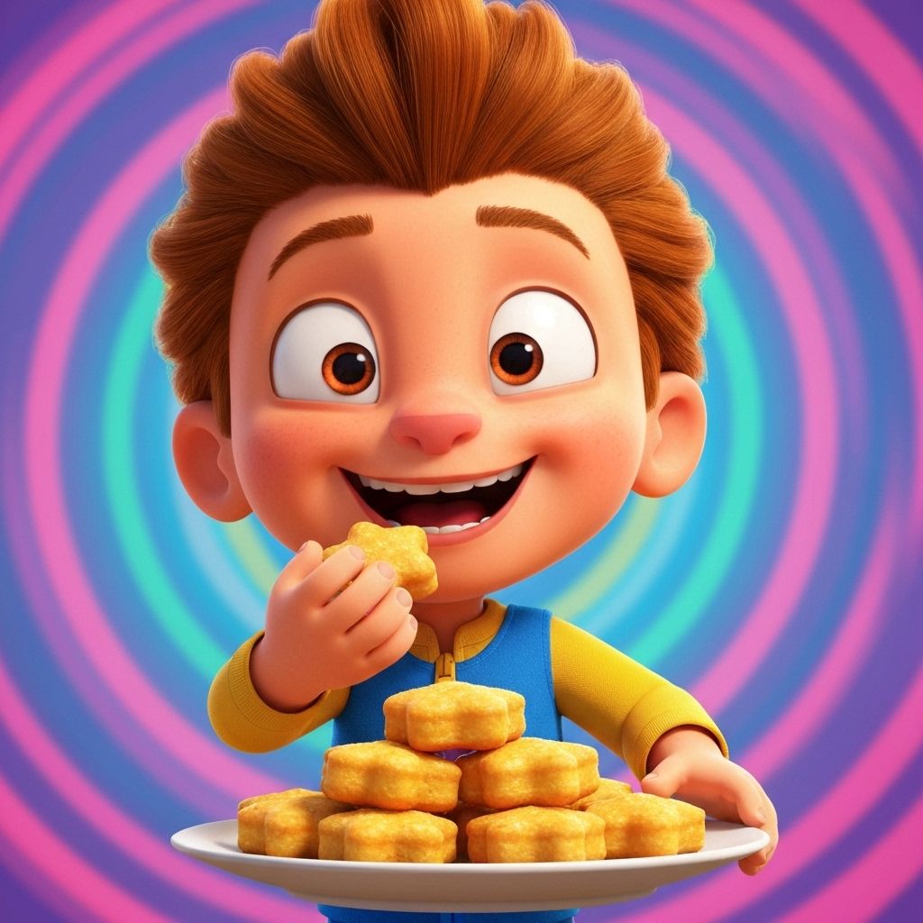Chicken Stars Kid Happy